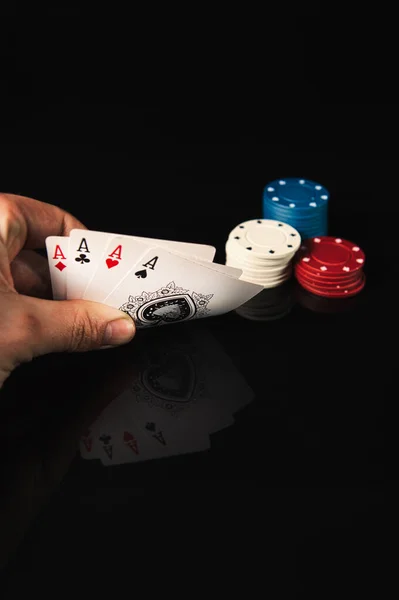 Kötü Atlar Üzerine Kumar Oyna Bir Gece Poker Oyna — Stok fotoğraf