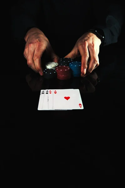 도박은 좋은가 나쁜가 놀이는 포커를 — 스톡 사진