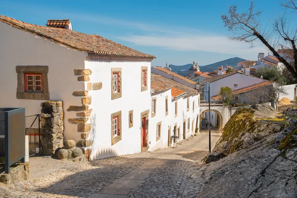 Street in traditional medieval village Marvao, Portugal — Stock Photo, Image