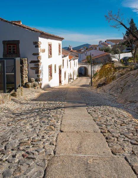 Street in traditional medieval village Marvao, Portugal — Stock Photo, Image