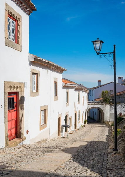 Street, hagyományos középkori falu Marvao, Portugália — Stock Fotó