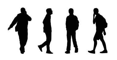 insanlar açık siluetleri set 20