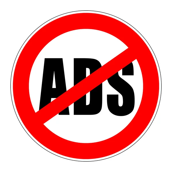 Prohibition sign no ads — Stock Photo, Image