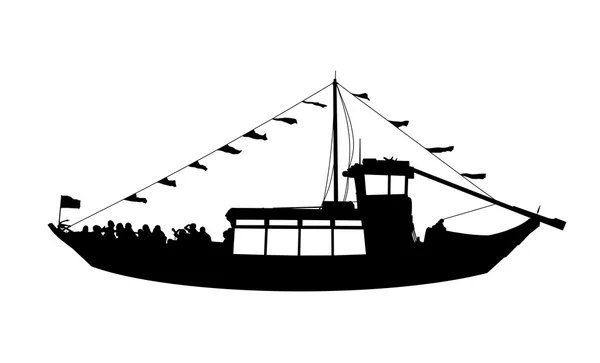 Touristic ship profile view — Stok fotoğraf