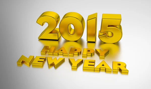 Feliz Año Nuevo 2015. Plantilla de diseño 3D en el fondo claro —  Fotos de Stock