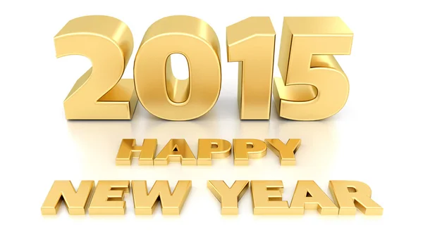 Happy New Year 2015. Isolated 3D design template on white backgr — Stock Photo, Image