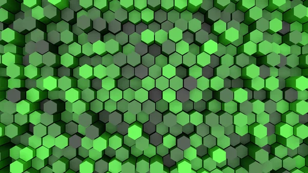 3D bakgrund hexagoner av olika höjd — Stockfoto