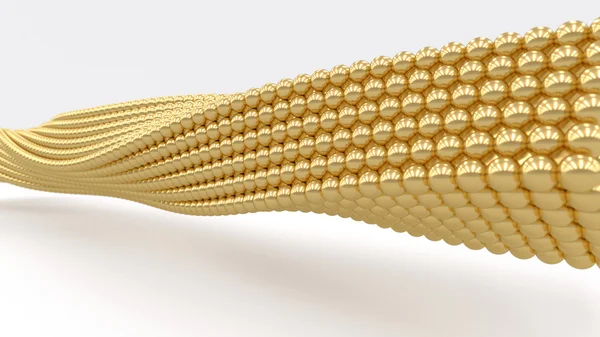 3D bakgrund gold spiral. Isolerade render bild. — Stockfoto