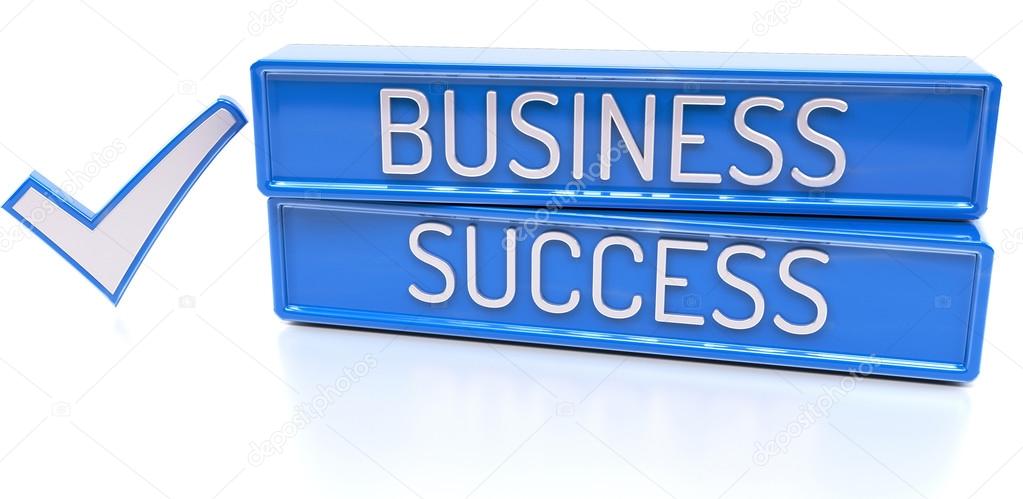 Business Success - 3d banner, isolated on white background