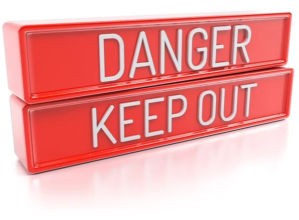 Danger Keep Out - Isolated 3D Render — Stock Photo, Image