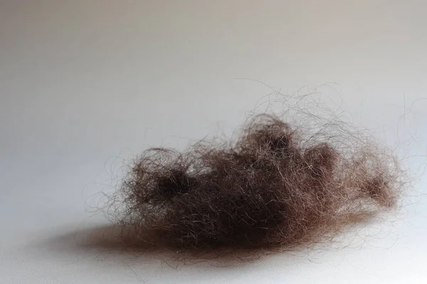 髪の毛がたくさん 女性の脱毛の問題の概念 髪が落ちる — ストック写真