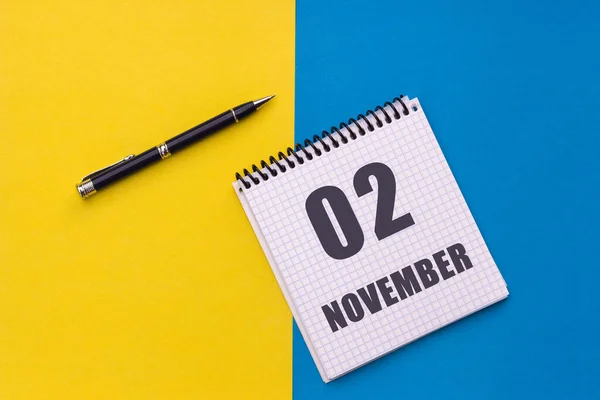 November Dag Van Maand Kalender Datum Notitieboek Met Een Spiraal — Stockfoto