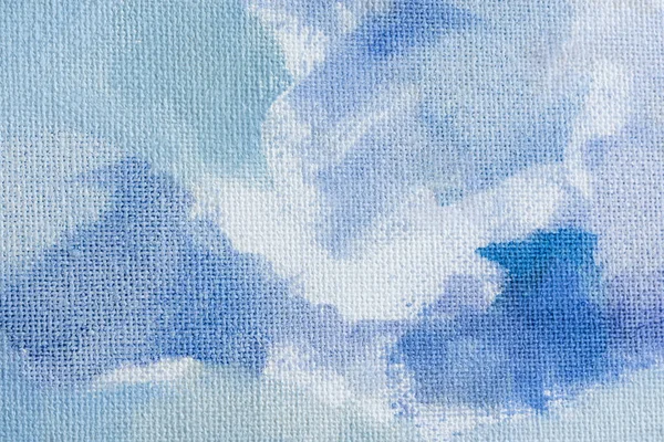 Abstraktes Ölgemälde Mit Blauem Und Weißem Hintergrund Schöne Helle Strukturierte — Stockfoto