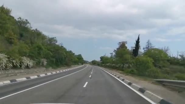 Autofahren Auf Der Krim Mai 2020 Malerische Landschaften Der Südküste — Stockvideo