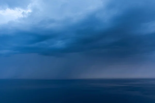Storm Clouds Sea Black Blue Hurricane Coming Downpour Natural Sinister — Stock Photo, Image