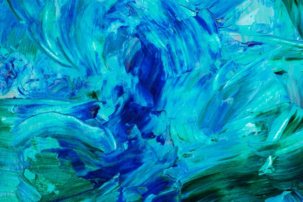 Abstract Blue Sea Background Acrylic Paint Summer Art Background Natural — Stockfoto