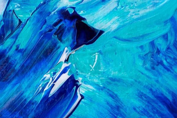 Abstract Blue Sea Background Acrylic Paint Summer Art Background Natural — Stock fotografie