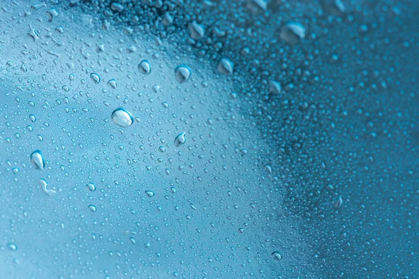 Abstract Background Raindrops Beautiful Blue Bokeh Concept Autumn Cold Stormy — Stock Photo, Image