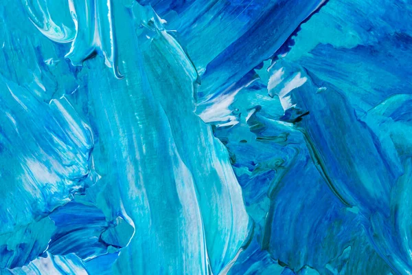 Absztrakt Óceánművészeti Háttér Nyári Tengeri Design Akril Festékek Természetes Kék — Stock Fotó