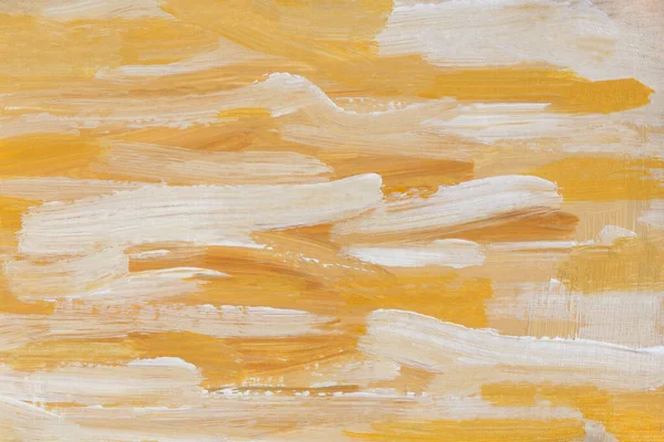 Geel Wit Acryl Olieverf Abstracte Achtergrond Een Fragment Van Een — Stockfoto