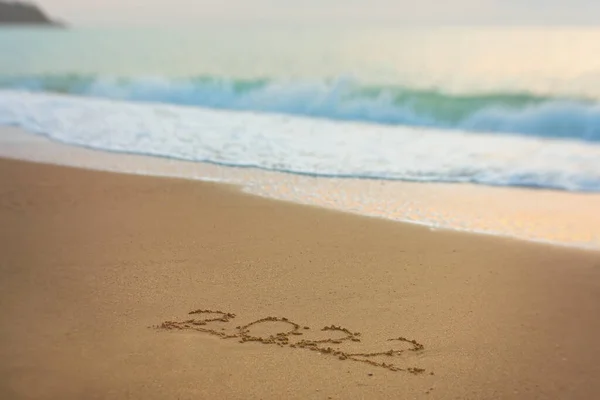 2022 Bonne Année Inscription Plage Sable Texte Écrit Est Écrit — Photo