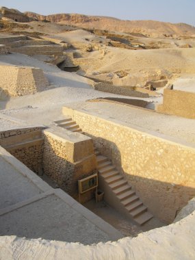 Luxor, Egypt: The necropolis of the nobles in ancient Thebes, where the tomb of Ramose and other nobles tombs are located. Ramose was Governor of the Town and Vizier during the Dynasty XVIII transition of the reigns of Amenhotep III and IV