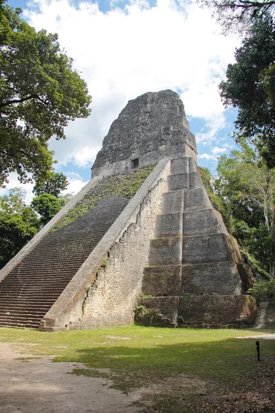 Tikal, Guatemala: V templom, az egyik a nagy piramisok (57 méter magas), kelt Ad 700 — Stock Fotó