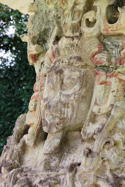 Mayan archeological site of Copan, Honduras: close view of Stela — Stock Photo, Image