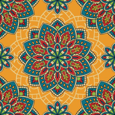 Mandalalar ile renkli desen.