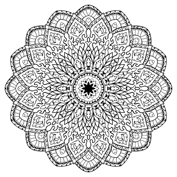 Contour vektor mandala. — Stock vektor