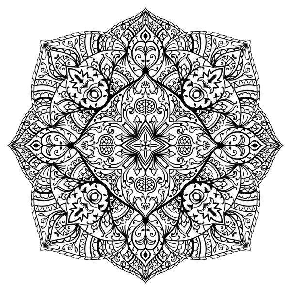 Mandala étnico con granada . — Archivo Imágenes Vectoriales