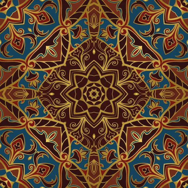 Motif médiéval sur fond brun . — Image vectorielle