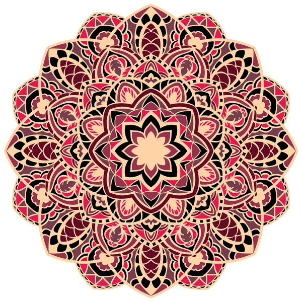 Vector mandala in roze tinten. — Stockvector