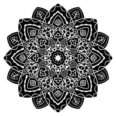 Stilize siyah mandala.