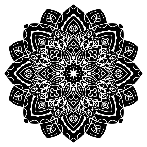 Stilize siyah mandala.