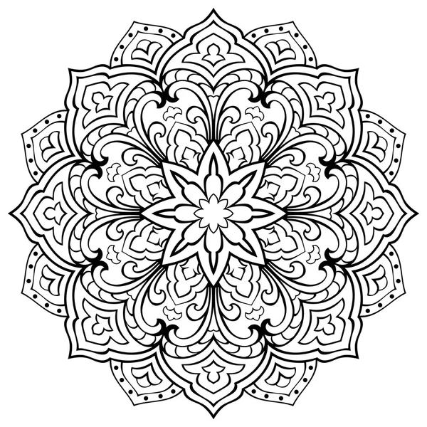 Vector contour mandala. — Stockvector