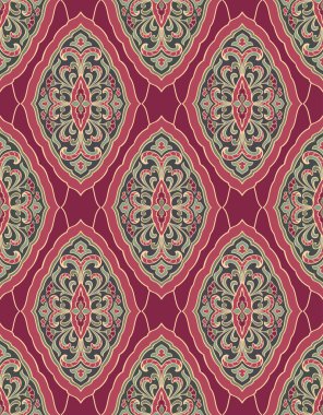 Oryantal renkli süsleme. 