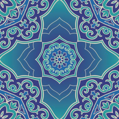 Mavi şark süsleme.