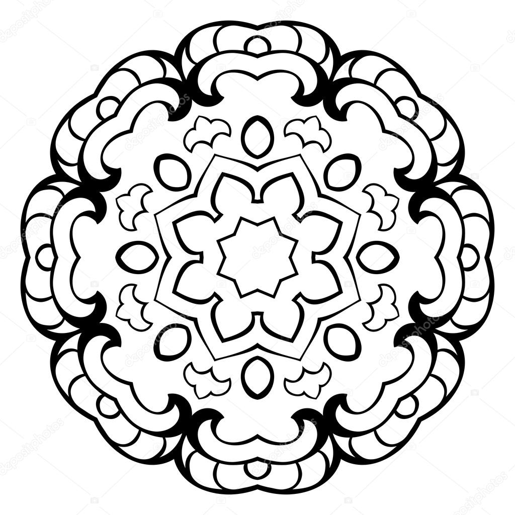 Download Elemento decorativo abstracto, patrón ornamental circular ...