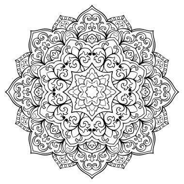 Oryantal çiçek mandala. 