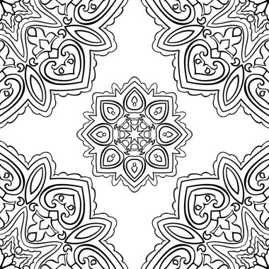 Mandala seamless modeli.