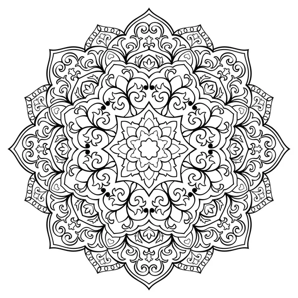 Mandala floral oriental . — Vetor de Stock