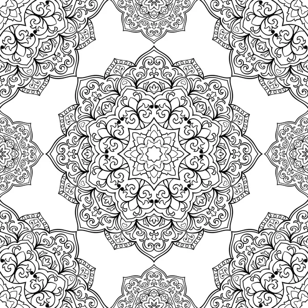 Naadloze patroon van mandala 's. — Stockvector