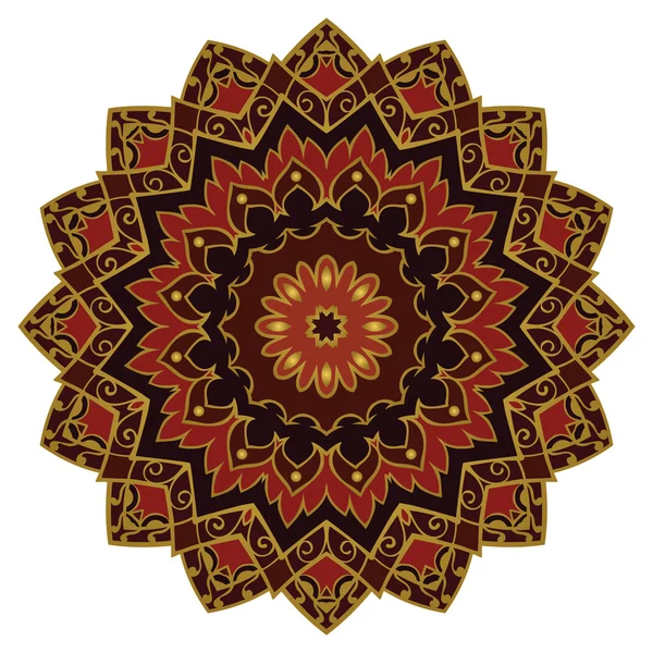 Mandala vector oscuro . — Vector de stock