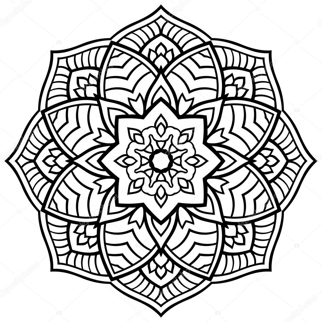 Download Vector simple mandala. — Stock Vector © matorinni #108450168