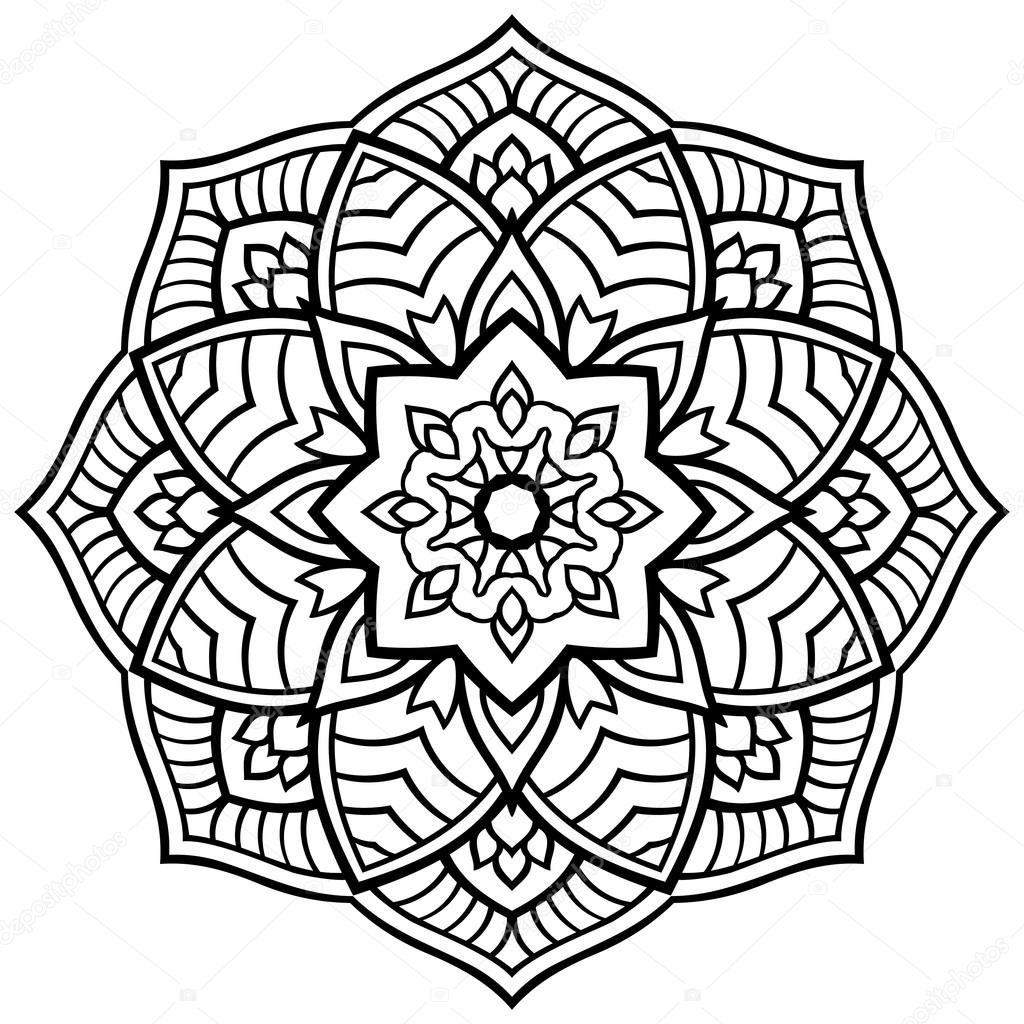 Download Vector simple mandala. — Stock Vector © matorinni #108450168