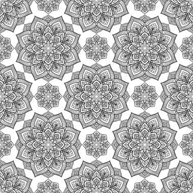 Mandala seamless modeli.