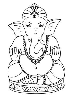 Vektör Lord Ganesha.