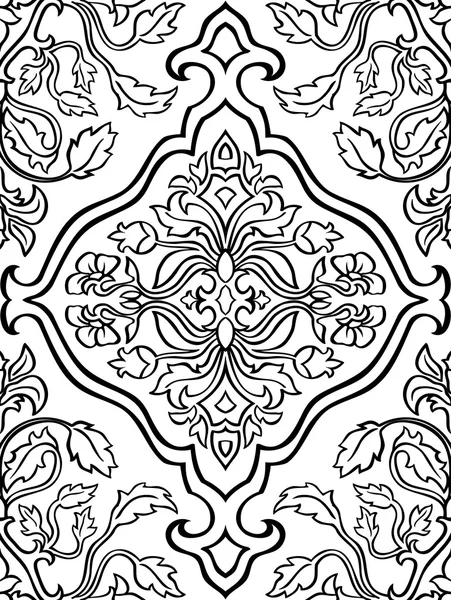 Oriental, floral ornament. — Stockvector