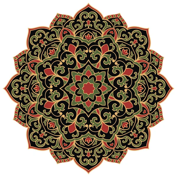 Mandala étnico oscuro . — Archivo Imágenes Vectoriales